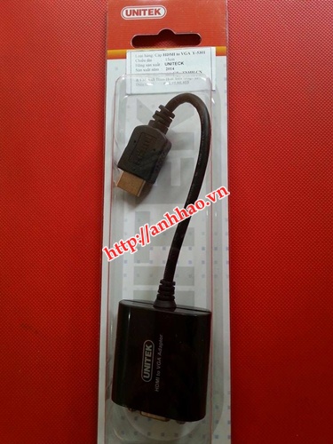 Cáp chuyển đổi hdmi sang VGA Unitek Y-5301 chính hãng