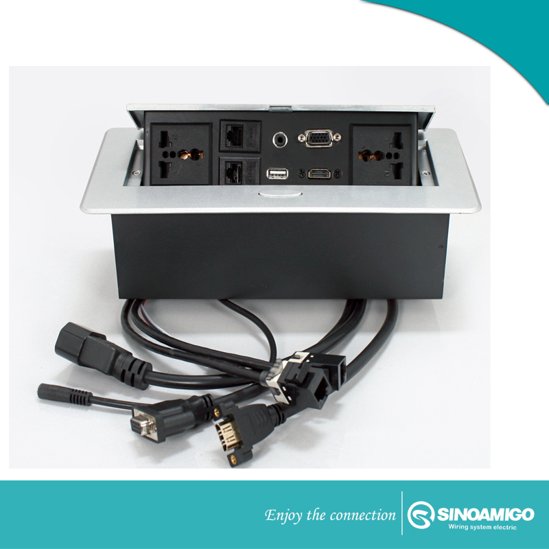 Hộp ổ cắm âm bàn sinoamigo STS-201X hàng cao cấp chính hãng