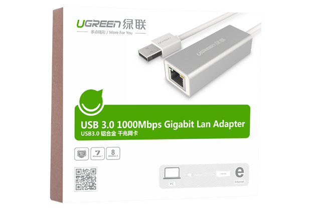 Cạc mạng USB 3.0 to LAN chuẩn Giga Bite 10/100/1000 Ugreen chính hãng