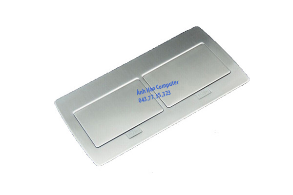 Ổ cắm âm sàn cao cấp SINO AMIGO đôi SPU-52S mầu bạc