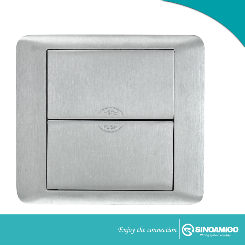 ổ cắm âm sàn đôi sinoamigo SFB-2Lmầu bạc dòng cao cấp