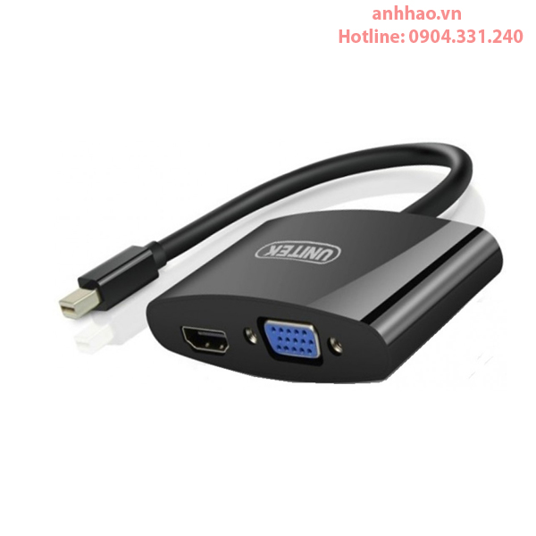 Cáp chuyển mini Display port o HDMI , VGA Unitek Y-6328BK