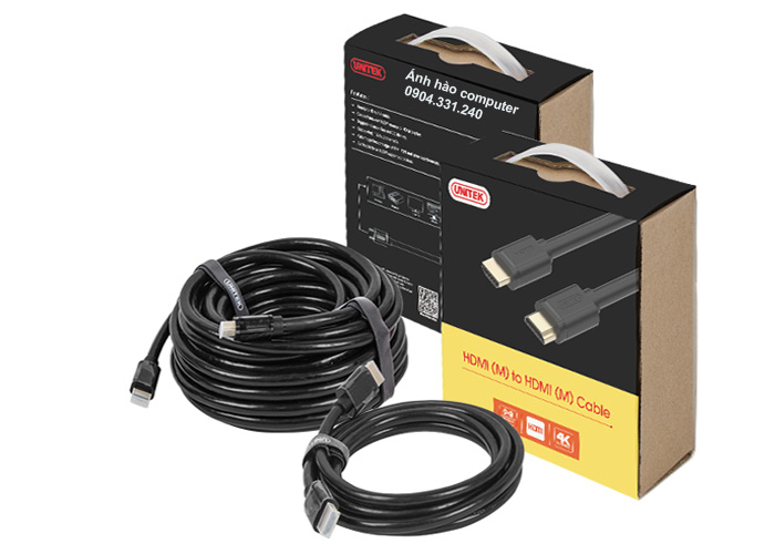 Cáp HDMI Unitek dài 25m Y-C170, 1.4V có chíp khuếch đại