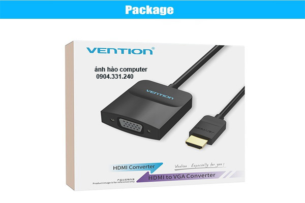 Cáp chuyển đổi HDMI to VGA chính hãng Vention chất lượng tốt