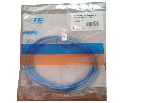 Dây patch cord AMP cat5 dài 3m chính hãng PN: 1-1859239-0