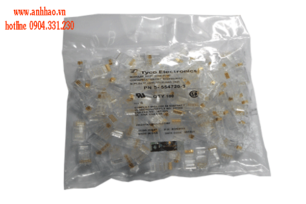 Đầu bấm mạng RJ45 cat5 chính hãng Part No: 5-554720-3