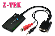Bộ chuyển đổi VGA to HDMI Ztek ZE557 chính hãng