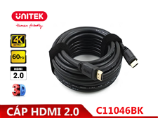 Cáp HDMI 2.0 dài 20M Unitek C11046BK chính hãng