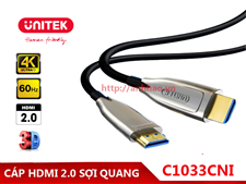 Cáp HDMI 2.0 sợi quang dài 50M C1033CNI Unitek chính hãng
