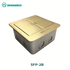 Ổ cắm điện âm sàn nắp trượt sinoamigo SFP-2B màu đồng lắp tối đa 6 Modules