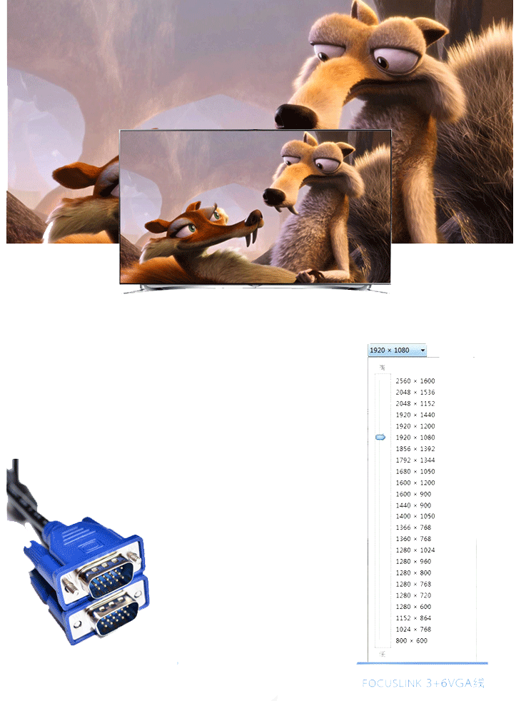 Cáp VGA focuslink dài 20m chất lượng cao