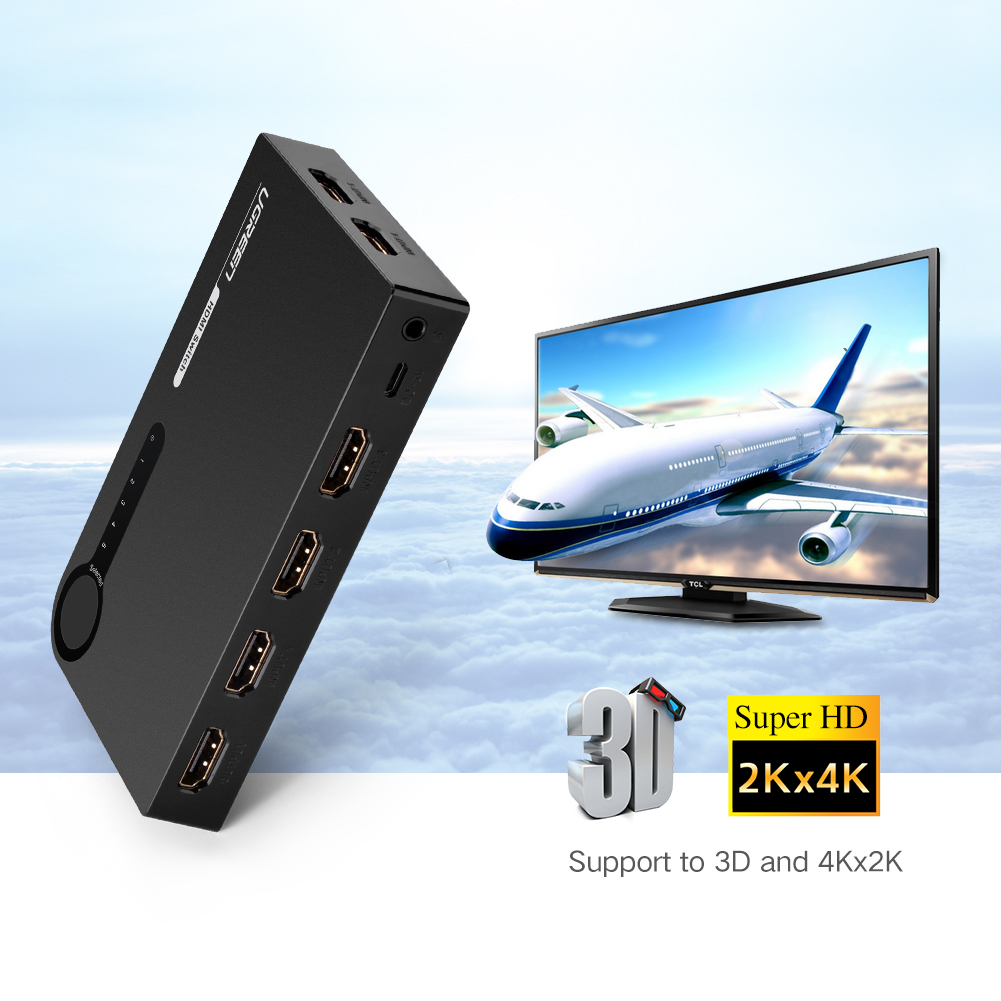 Switch HDMI Ugreen 5 vào 1 ra 40205 chính hãng