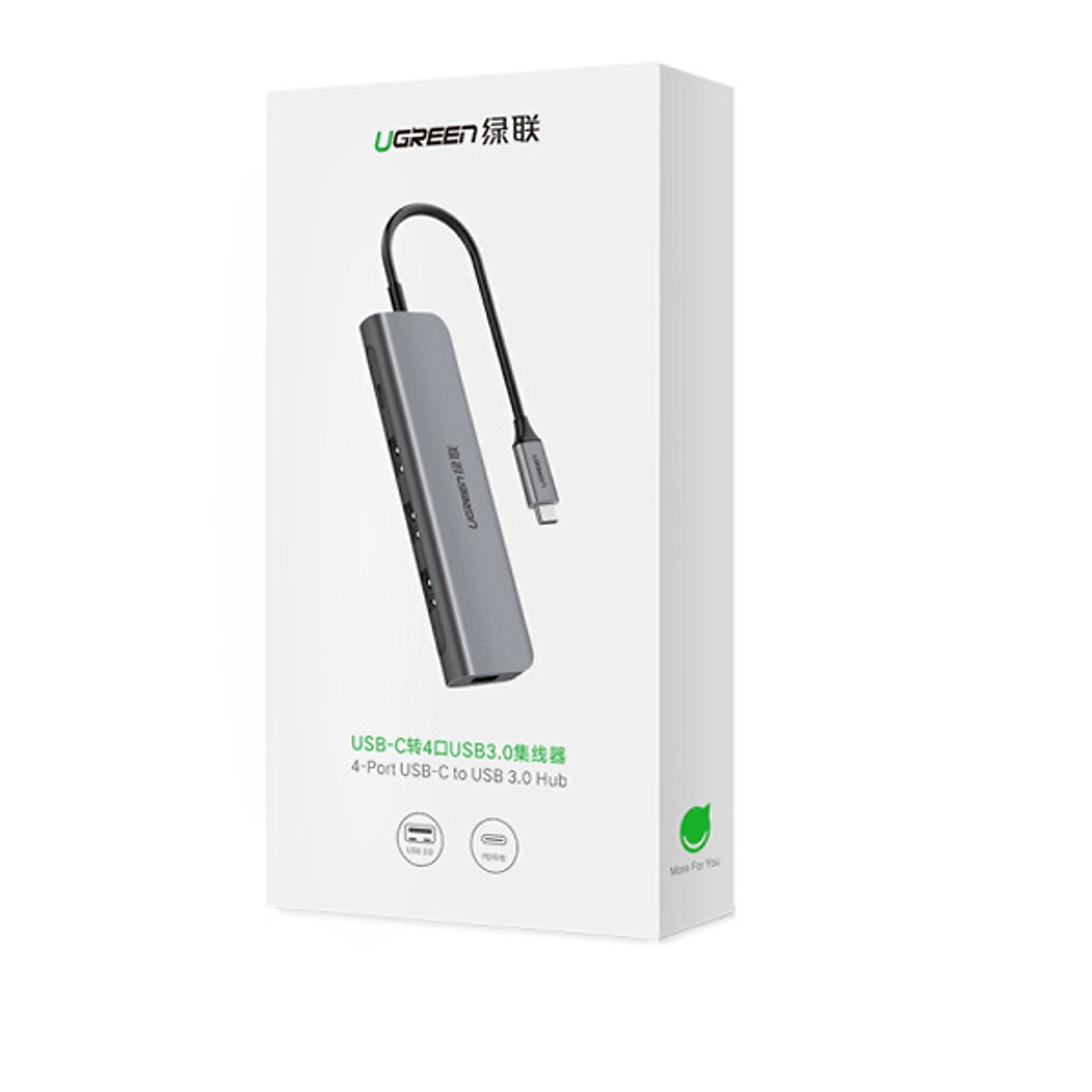 Hub mở rộng USB-C sang 4 cổng USB 3.0 Ugreen 50979 chính hãng