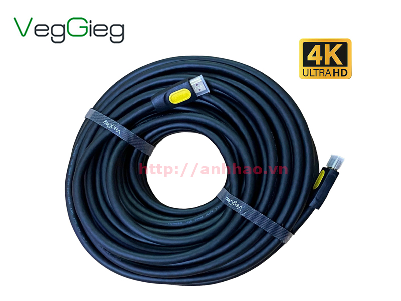 Cáp HDMI 2.0 dài 20M V-H211 VEGGIEG, độ phân giải 4K/30Hz