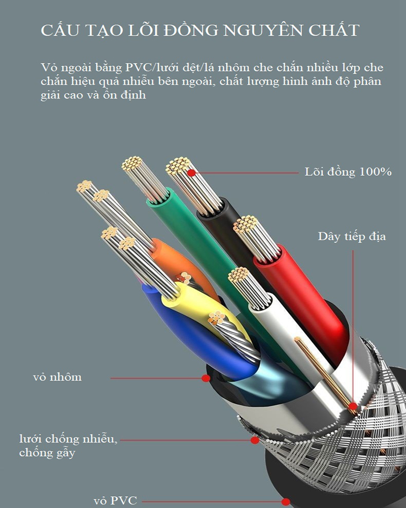 Cáp HDMI 2.0 VegGieg dài 10m VH110