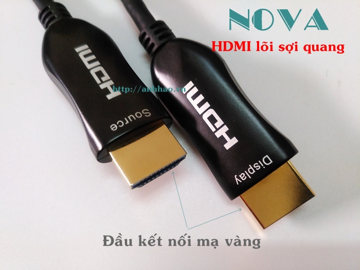 HDMI 2.0 Fiber optic cable 30M NV-32012 | Cáp HDMI 2.0 lõi quang dài 30M Novalink NV-32012 chính hãng