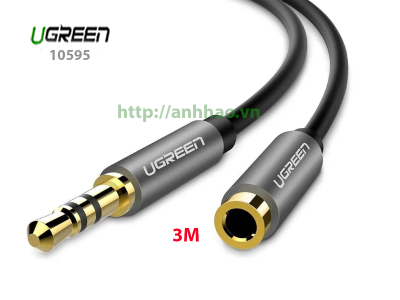 Cáp Audio 3.5mm nối dài 3m chính hãng Ugreen 10595