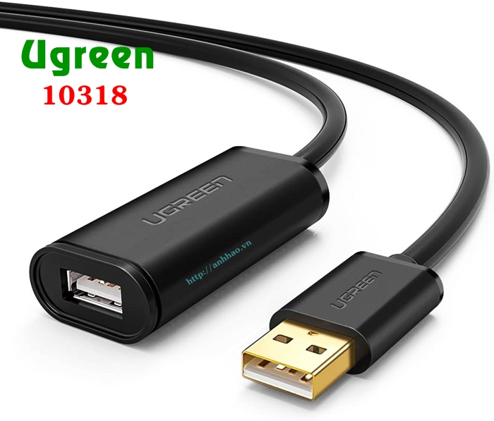 Cáp nối dài USB 5M Ugreen 10319 cao cấp (có chíp khuếch đại)