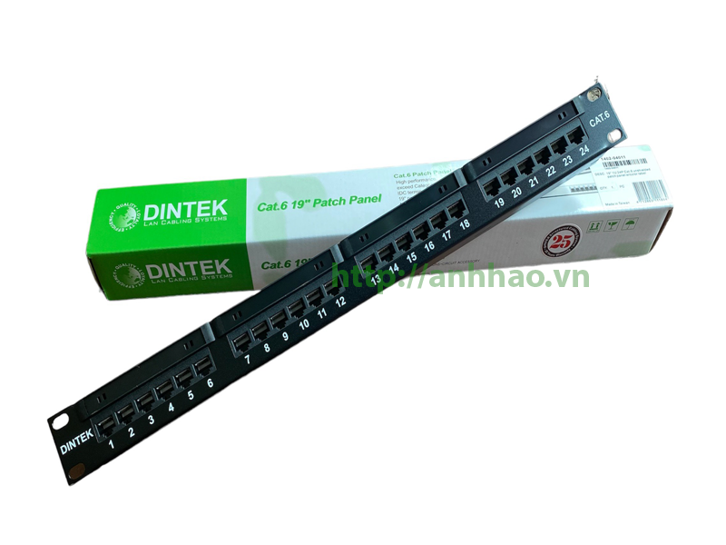 Patch Panel 24 cổng cat6 Dintek P/N:1402-04011