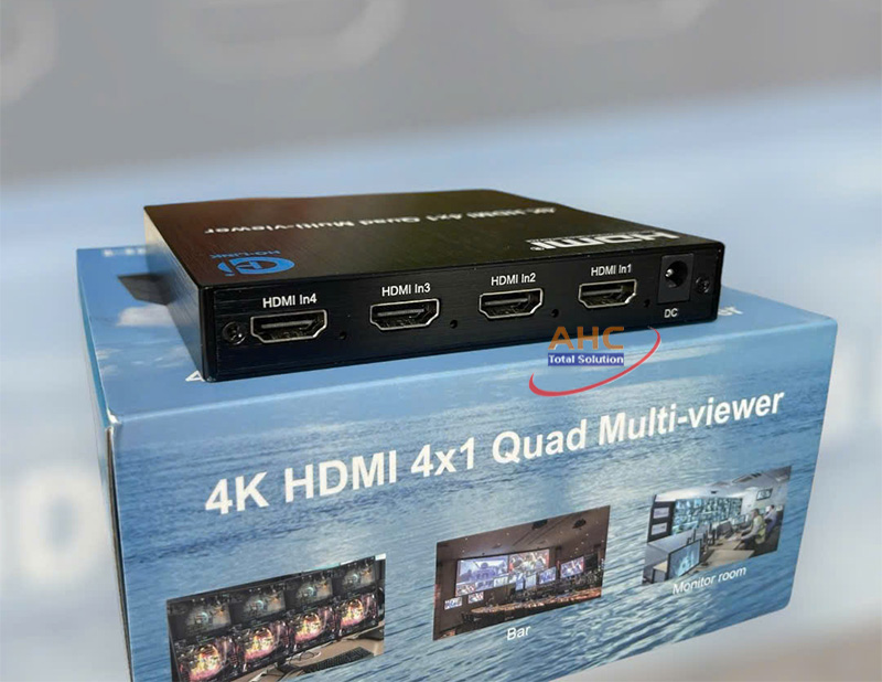 Bộ gộp HDMI 4 vào 1 ra HO-Link HL-7056A. Hỗ trợ độ phân giải 4K@30Hz