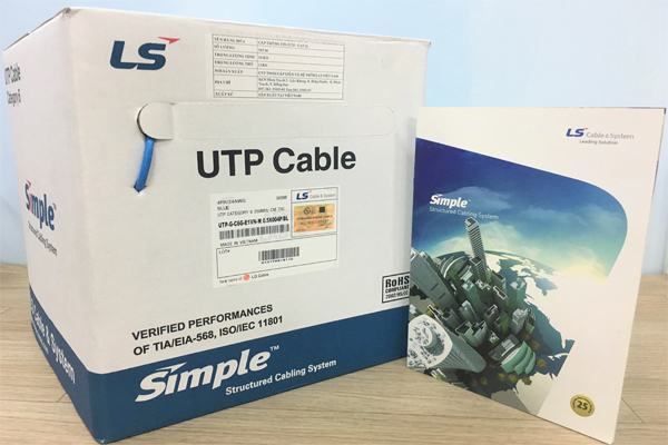 Cáp mạng LS cat6 chính hãng cuộn 305m