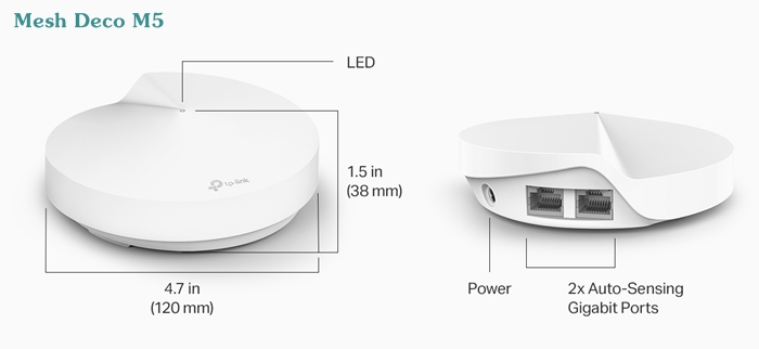 TP-Link Mesh Deco M5 (1 pack) AC1300 - Hệ thống Wifi Mesh Deco M5 cho gia đình