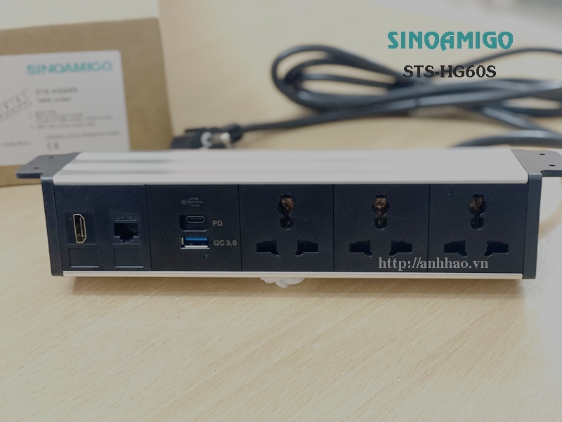Ổ điện lắp âm bàn Sinoamigo STS-HG60S chính hãng