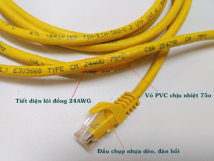 Patch cord UTP cat6 dài 4M NV-21106A chính hãng Novalink, 100% lõi đồng