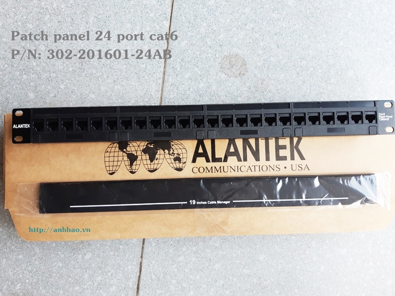 Patch panel 24 cổng cat6 Alantek 302-201601-24AB chính hãng