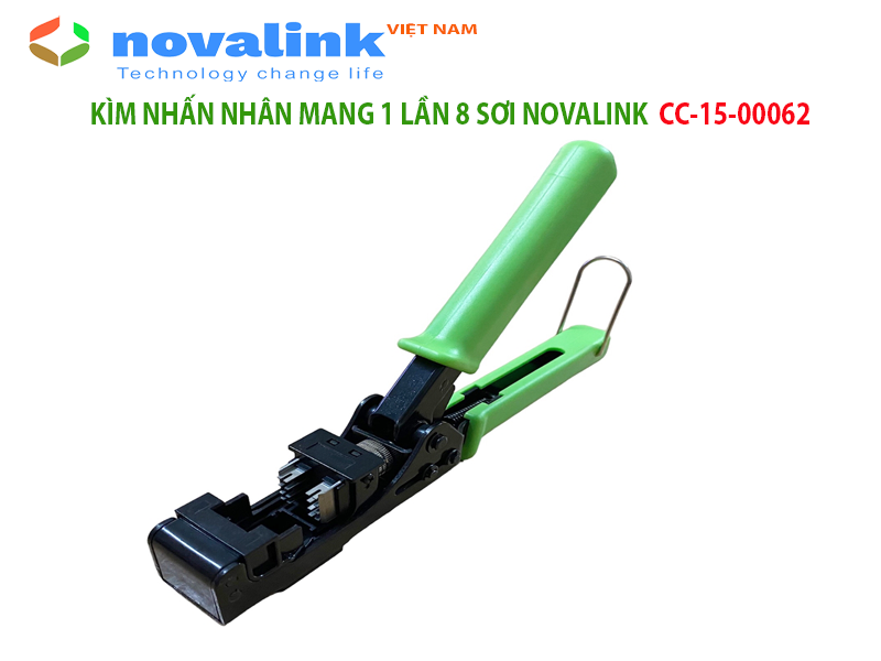 Kìm bấm nhân mạng 8 sợi Novalink CC-15 00062 (bấm 1 lần 8 sợi dây)