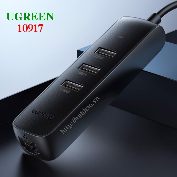 Bộ chia USB-C ra 3 cổng USB + Lan Ugreen 10917 chính hãng