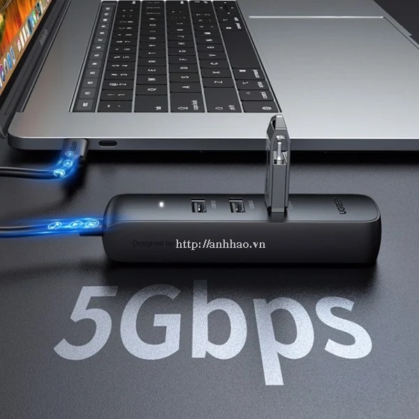 Bộ chia USB-C ra 3 cổng USB + Lan Ugreen 10917 chính hãng