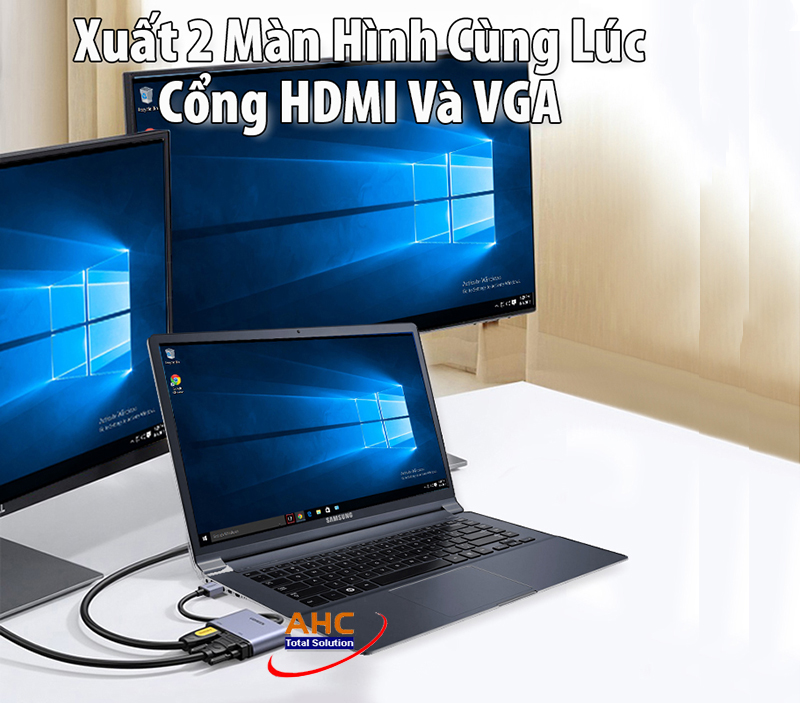 Cáp chuyển đổi USB 3.0 sang HDMI và VGA Ugreen 20518