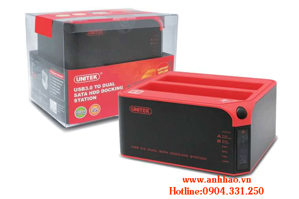 HDD box Docking Uniteck Y-3022 chuẩn USB 3.0 hàng chính hãng chất lượng cao