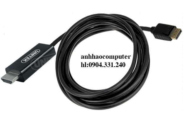 Cáp  DIsplay Port to HDMI Y-5118 dài 1.8m Chính hãng Unitec