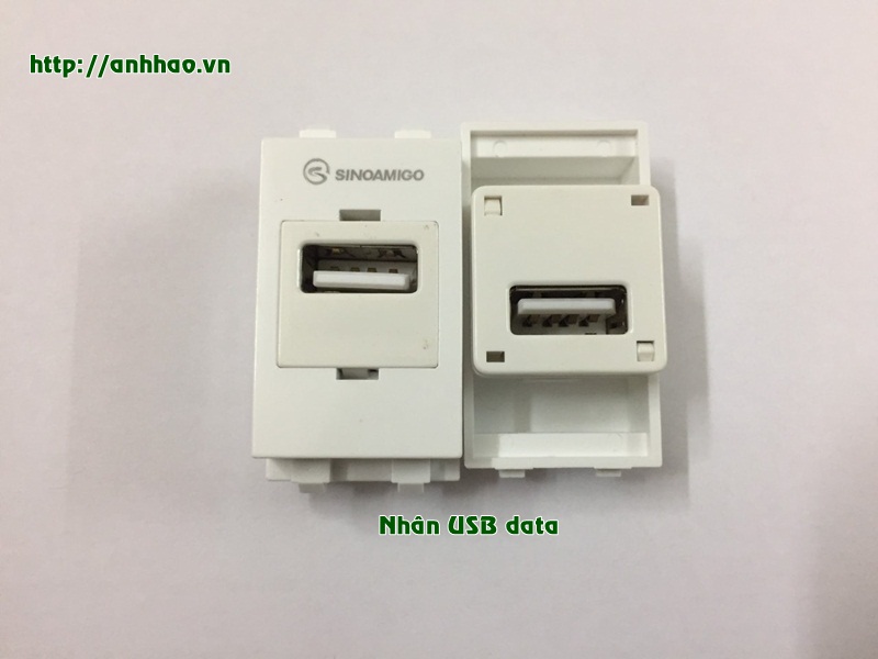Nhân wallplate USB data chính hãng Sinoamigo