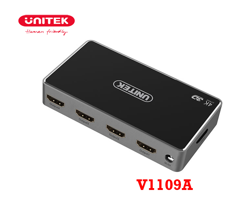 Bộ chia HDMI 1 ra 4 Unitek V1109A hỗ trợ 2K, 4K