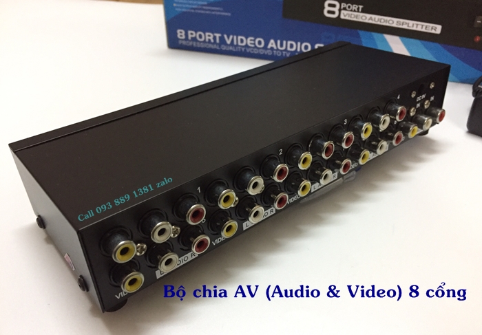Bộ chia AV (Audio & Video) 8 cổng MT-Viki MT-108AV chính hãng