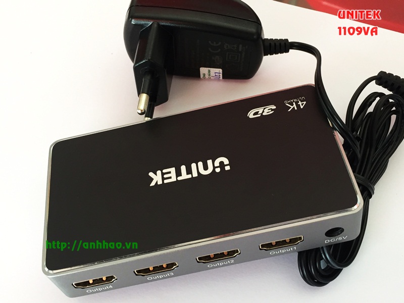 Bộ chia HDMI 1 ra 4 Unitek V1109A hỗ trợ 2K, 4K