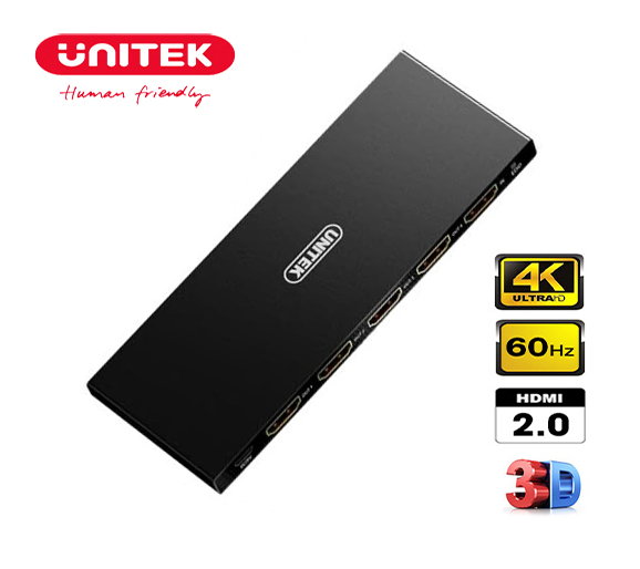 Bộ Chia HDMI 2.0 1 Ra 4 Cổng Unitek V119A - Hỗ trợ 4K@60Mhz