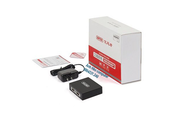 Bộ chia HDMi 2 cổng Unitek Y-5183A chính hãng