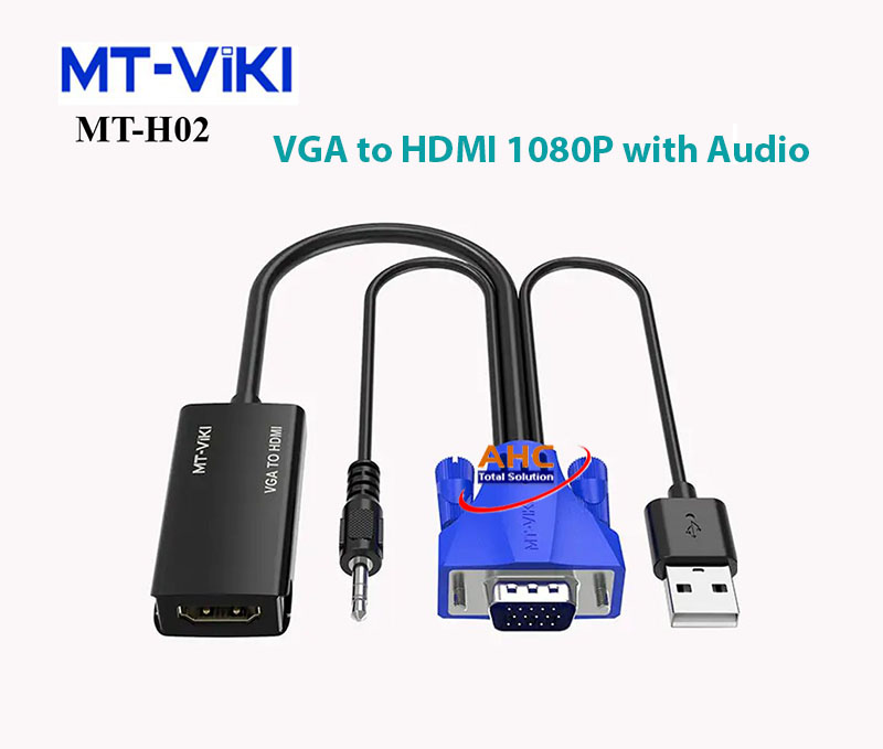 Cáp Chuyển Đổi VGA Sang HDMI 1080P MT-Viki MT-H02