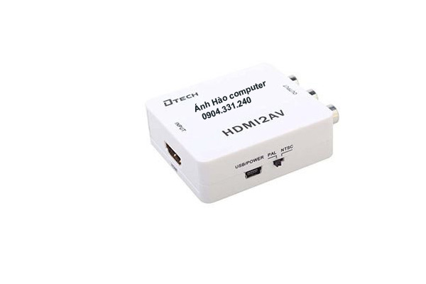 Bộ chuyển đổi HDMI sang AV (HDMI to AV) chính hãng Dtech DT-6524