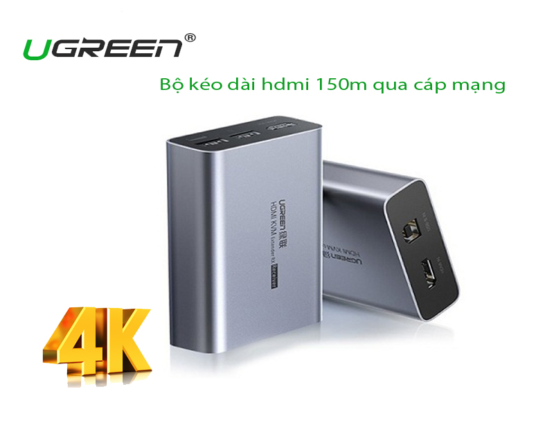 Bộ phát kéo dài HDMI + USB 150M qua cáp mạng LAN Ugreen 60323us