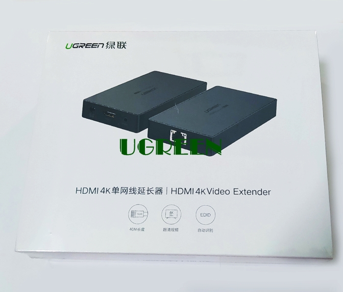 Ugreen 50999 - Bộ khuếch đại tín hiệu HDMI 70M bằng cáp mạng Lan cat6 hỗ trợ HD 4K@30Hz