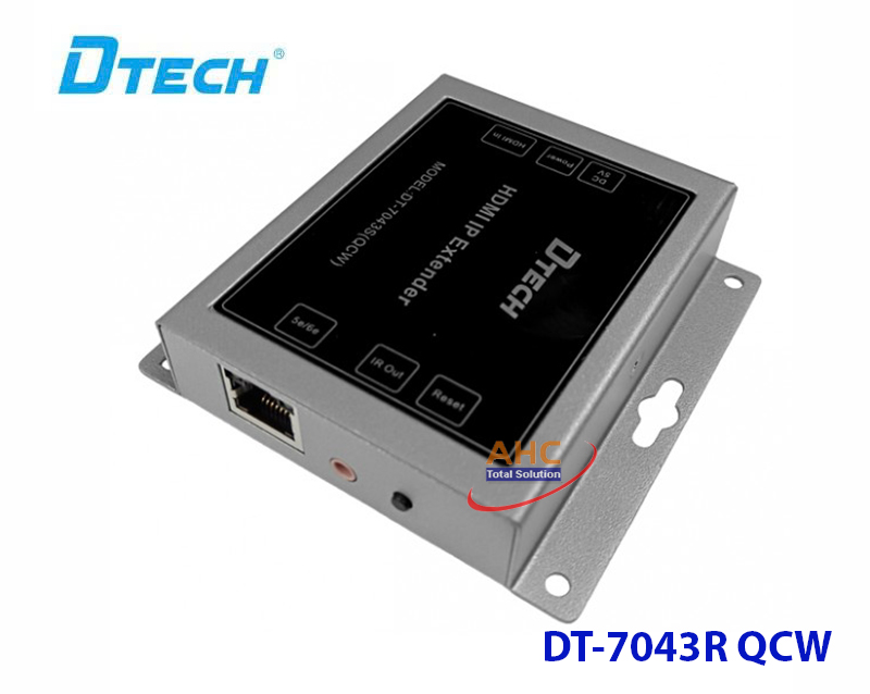 Bộ nhận HDMI qua LAN 150M Dtech DT-7043R QCW- Receiver cho hệ thống 1 gửi nhiều nhận