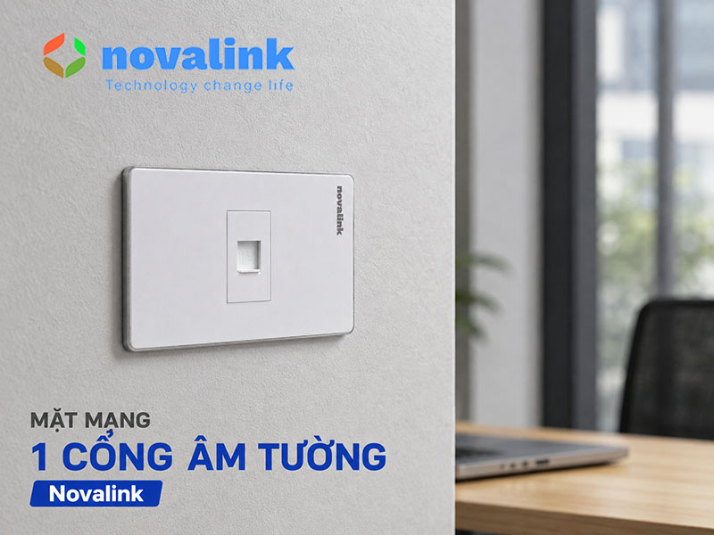 Mặt ổ mạng RJ45 cat6 &acirc;m tường