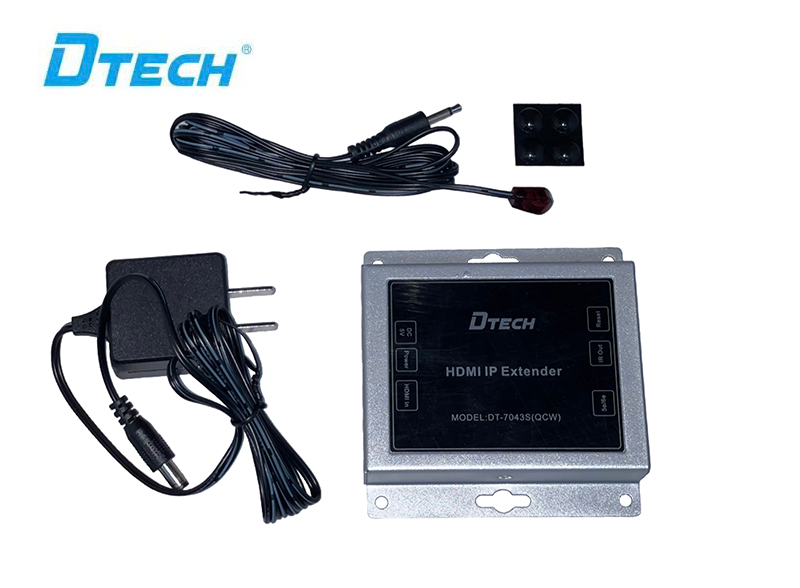 Bộ phát HDMI qua LAN 150M Dtech DT-7043S QCW dùng cho hệ thống 1 gửi nhiều nhận
