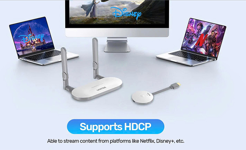 Bộ phát và thu HDMI không dây 50m Unitek V1183A01 - Hỗ trợ kết nối 8 bộ phát