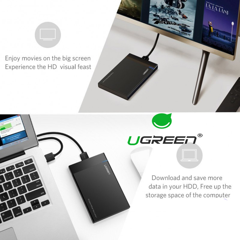 Box đựng ổ cứng 2.5 inch USB 3.0 Ugreen 30848 cao cấp